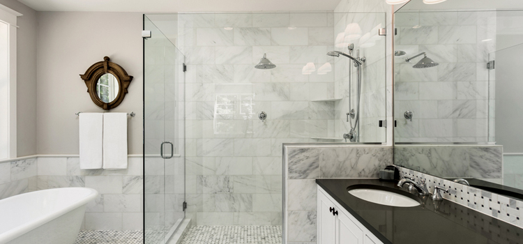 bathroom shower door installation in Downey
